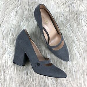 Nine West Charcoal Suede Heels. New